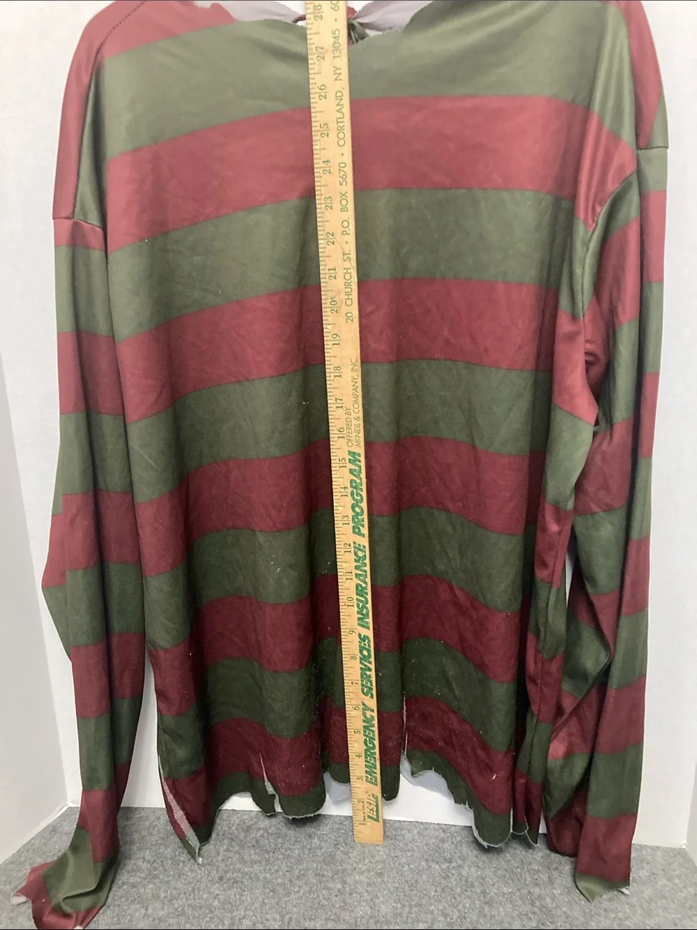 Nightmare on Elm Street 3 piece costume, mask, glove, shirt adult size